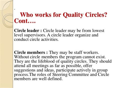 who are typical members of quality circles